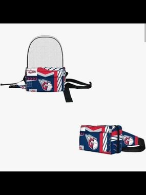 Cleveland baseball themed "Transformer" 2 In 1 waist bag And Backpack.